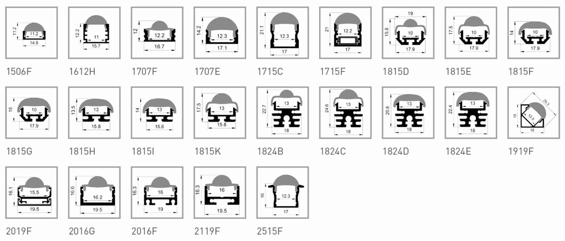 透镜 LED 铝型材